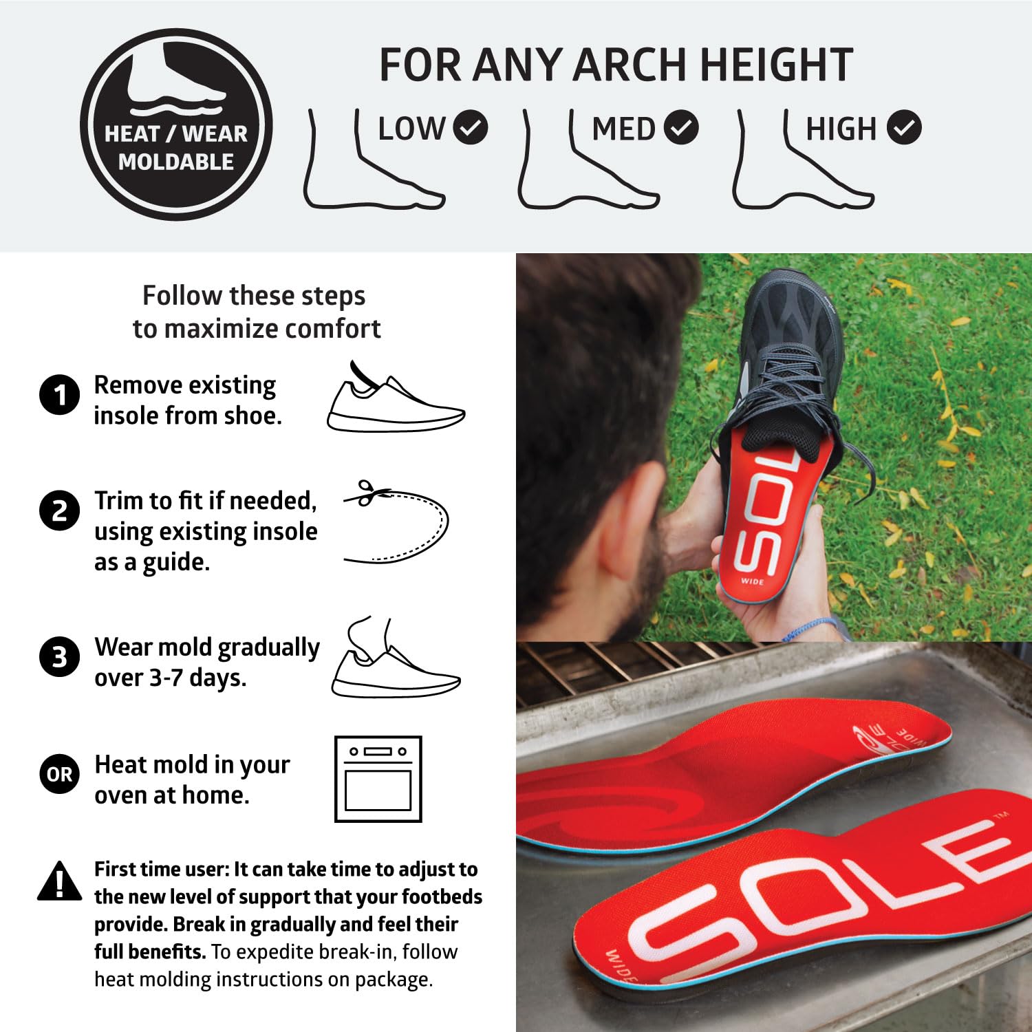 Amazon.co.jp: SOLE Active Wide Medium - 足底筋膜炎緩和アーチ